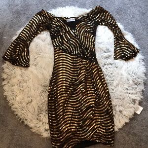 Black and gold Fashion Nova Mini Dress